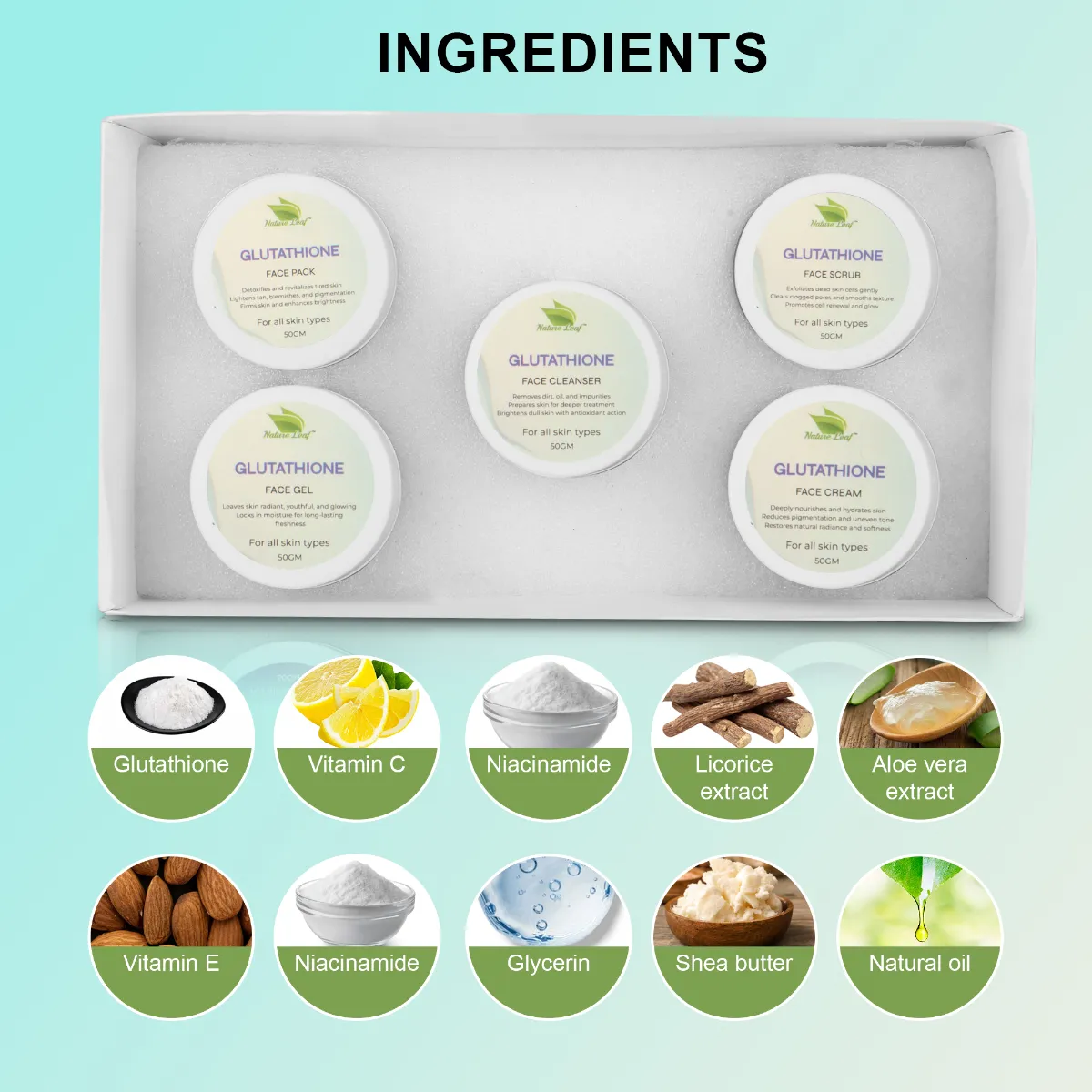 GLUTATHIONE FACIAL KIT ( 5 STEP) - Image 3