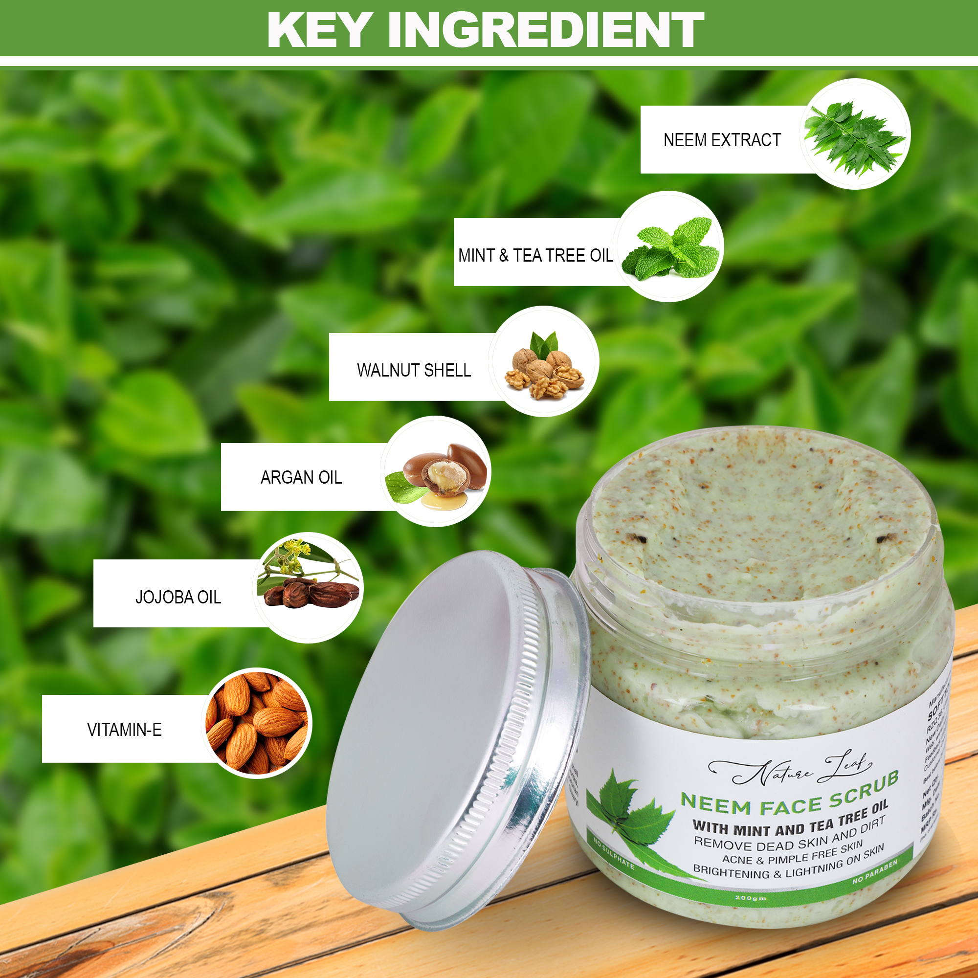 Nature Leaf Neem Scrub for Exfoliation - Image 5