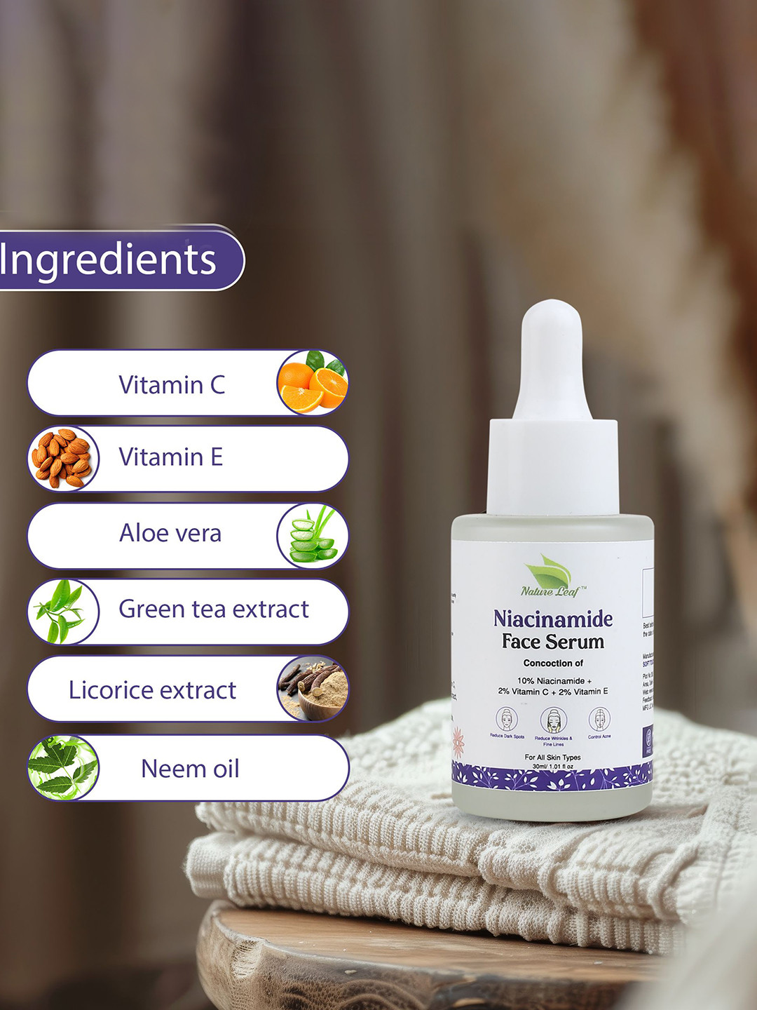 NIACINAMIDE FACE SERUM (Dropper Bottle) - Image 2