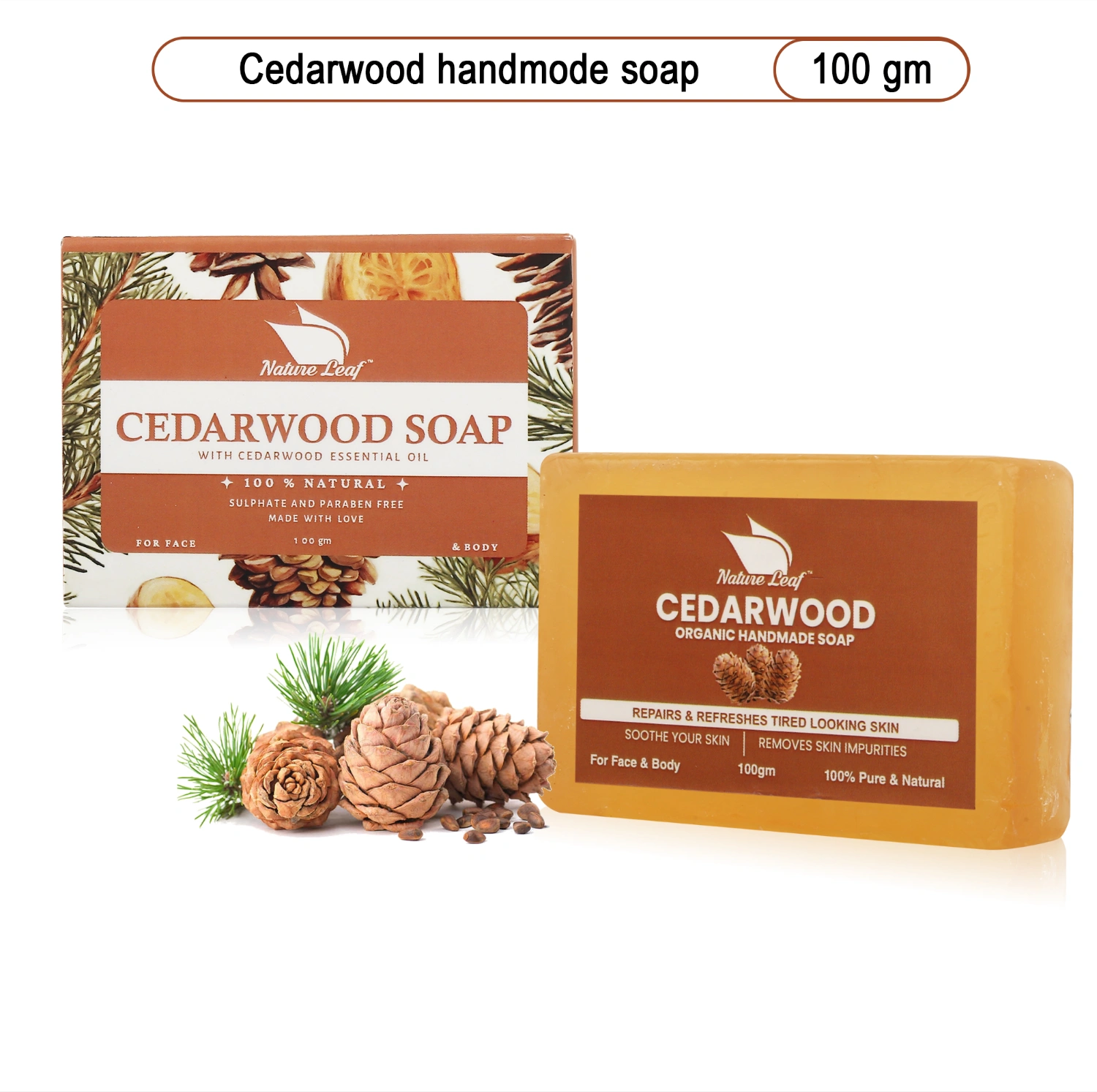 Cedarwood Soap(With Outer Box) - Image 7