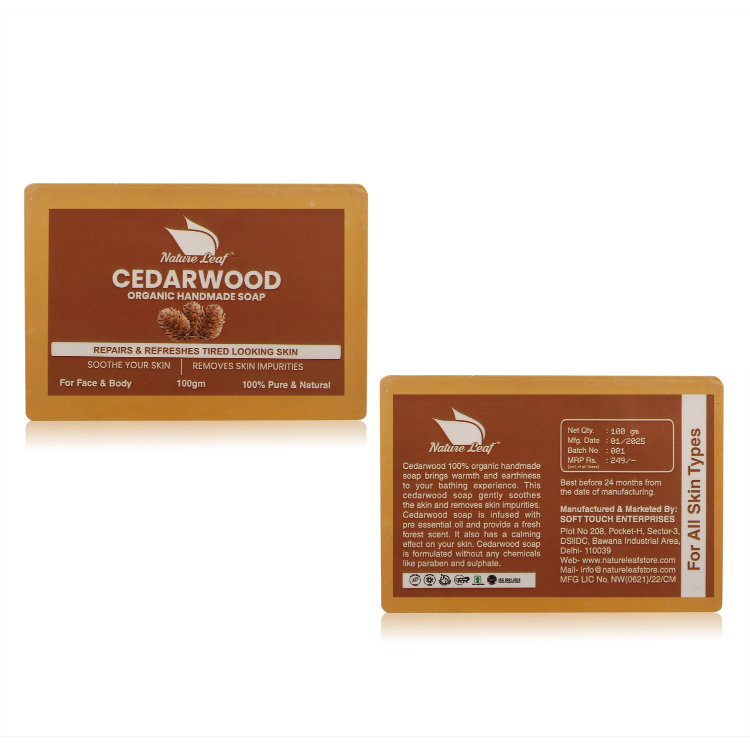 Cedarwood Soap(With Outer Box) - Image 3