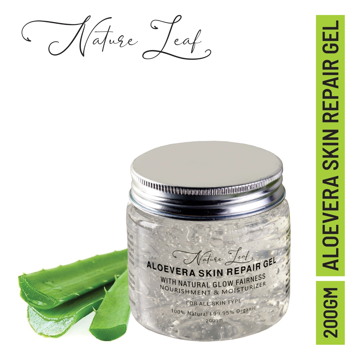 Nature Leaf Pure Aloe Vera Skin Repair Gel for Hydration - Image 8