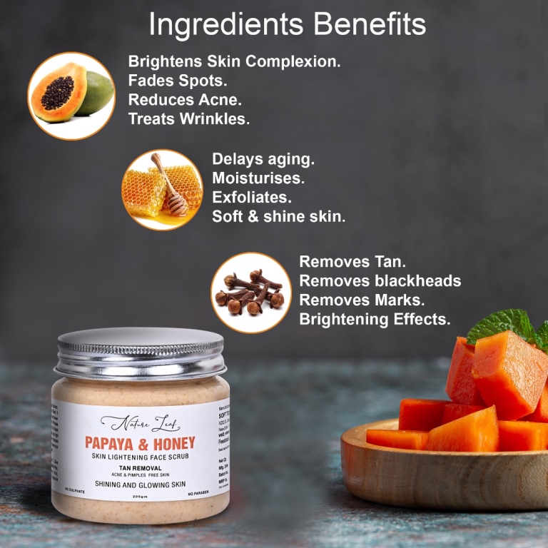 Nature Leaf Papaya Scrub for Exfoliation - Image 6