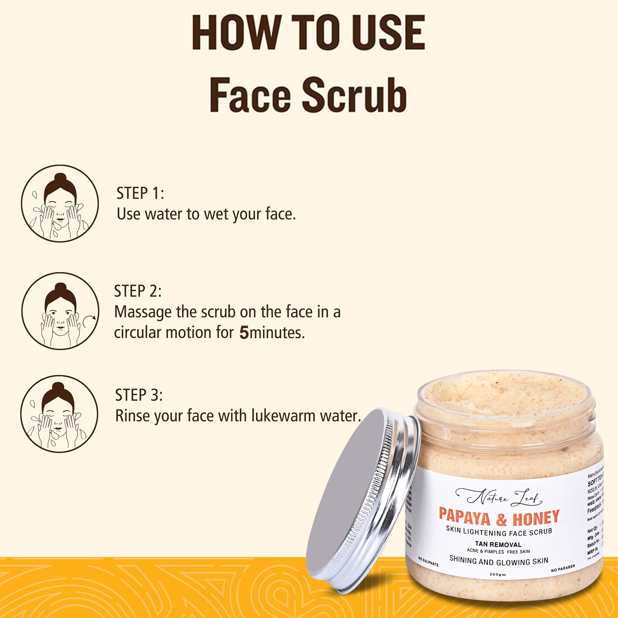 Nature Leaf Papaya Scrub for Exfoliation - Image 2