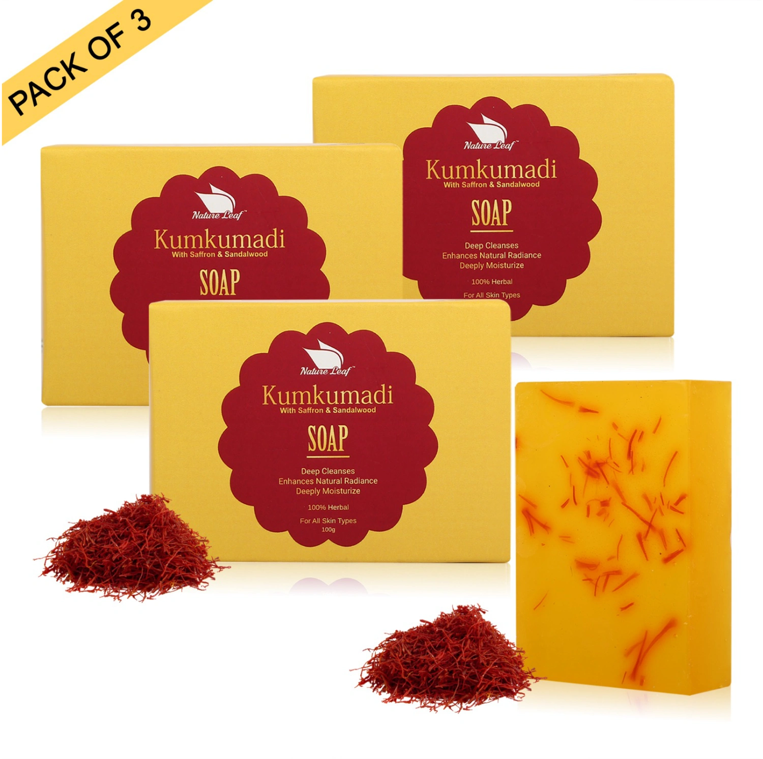 Kumkumadi Soap (With Outer Box) - Image 4