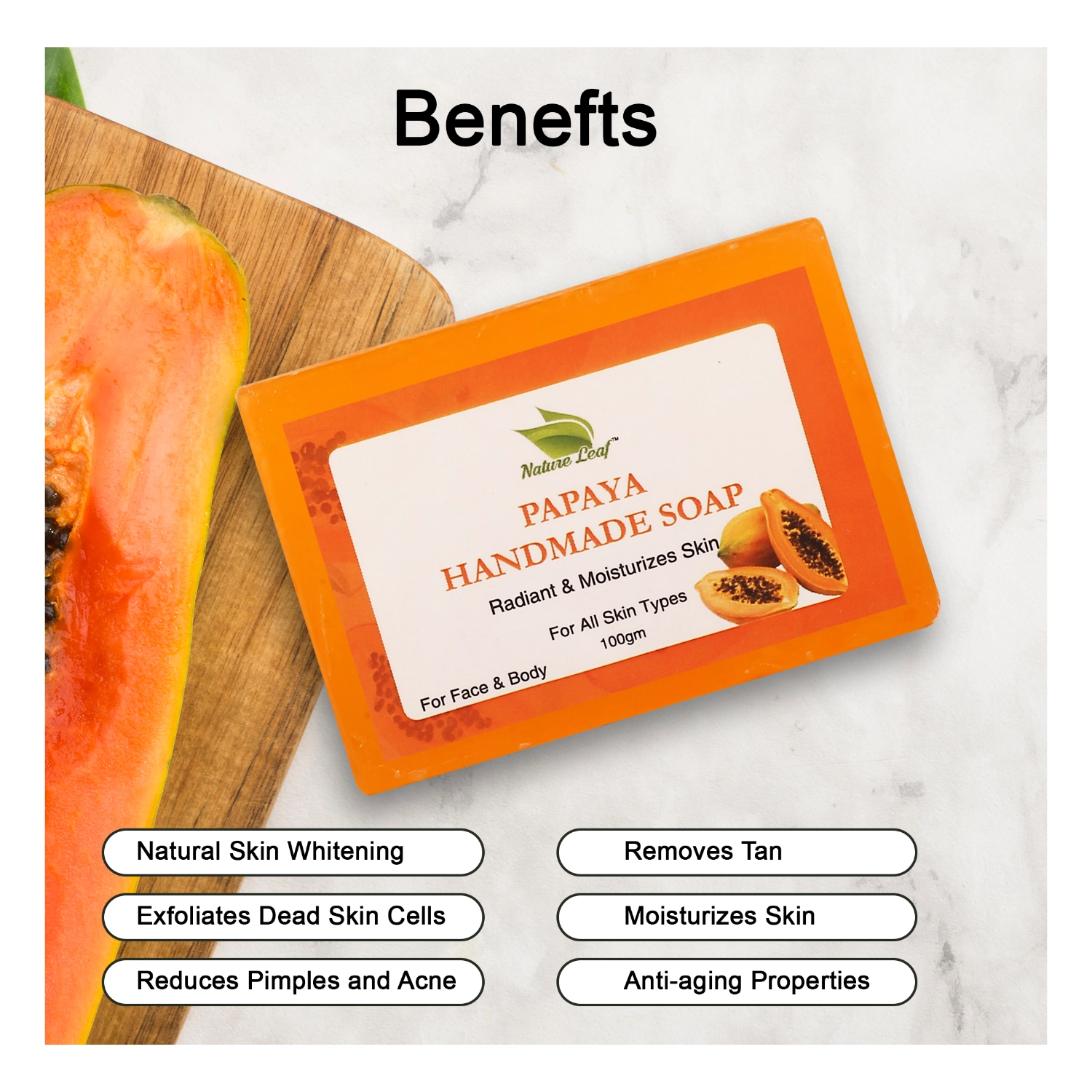 Papaya Soap (WITH OUTER BOX) - Image 3