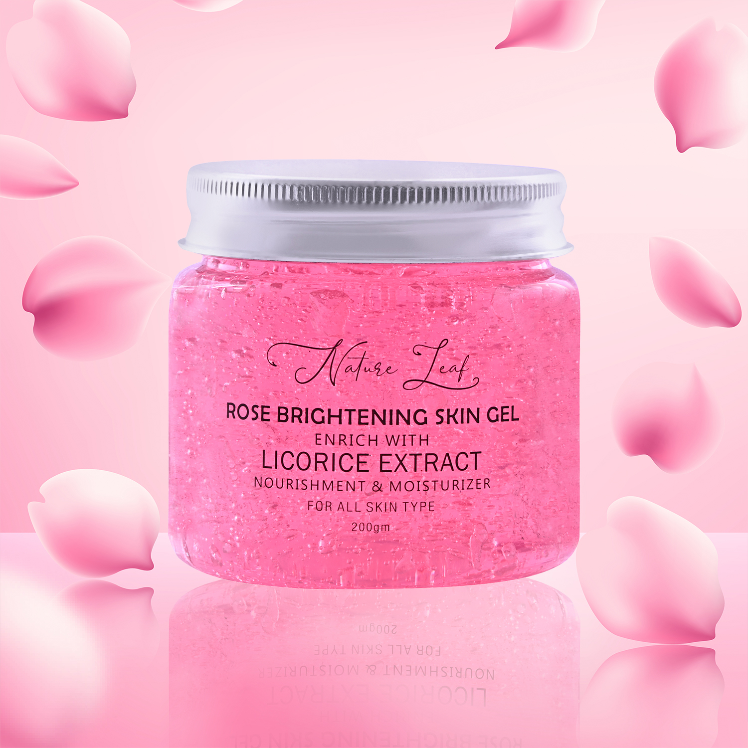 Nature Leaf Rose Brightening Skin Gel for Hydration