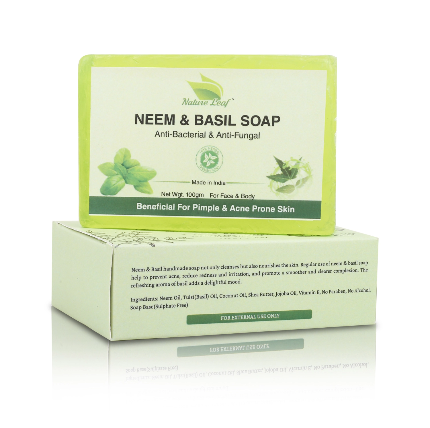 Neem And Basil(Tulsi) Soap (with Outer Box) - Image 6
