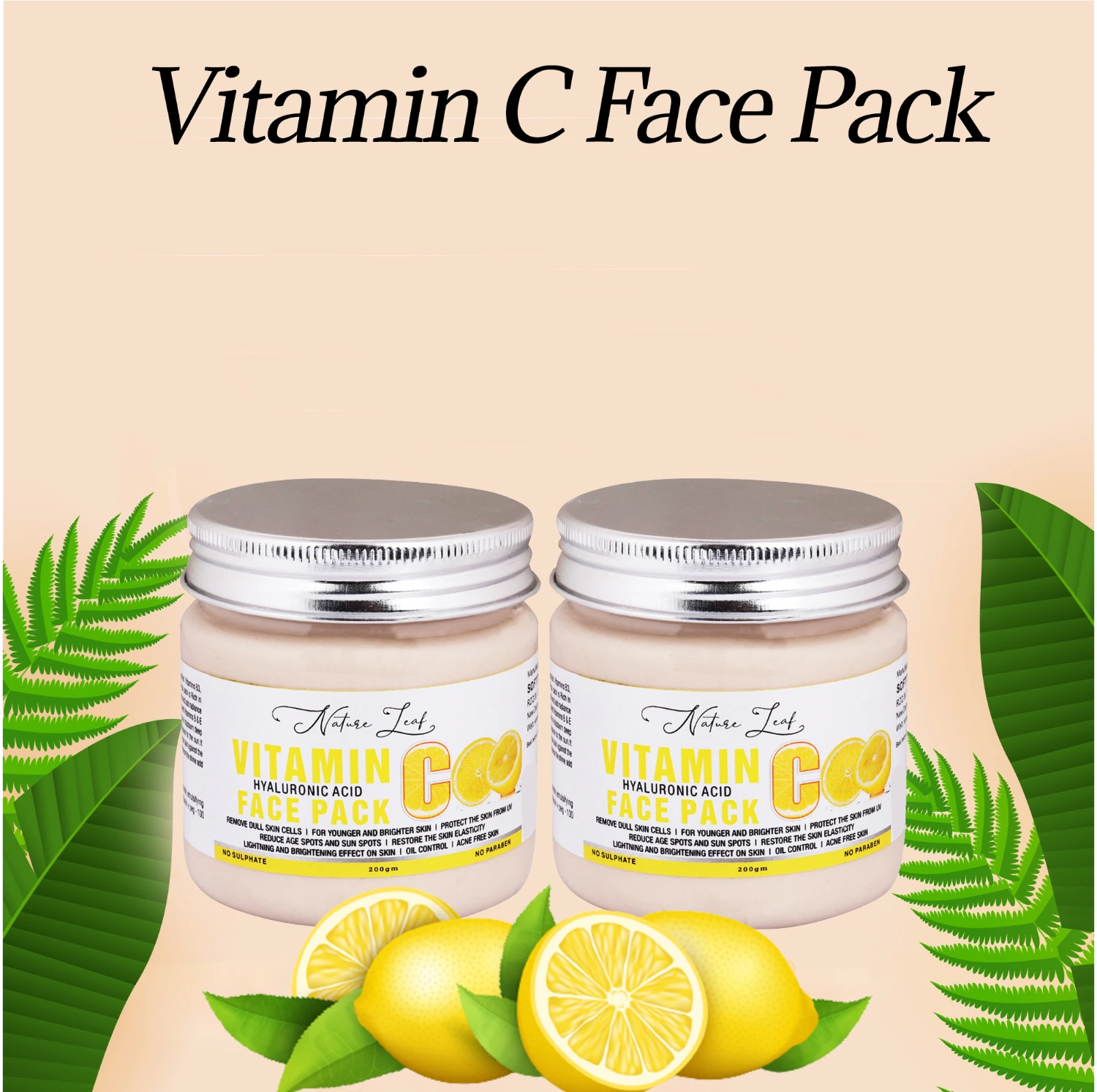 Nature Leaf Skin Brightening Vitamin C Face Pack - Image 4