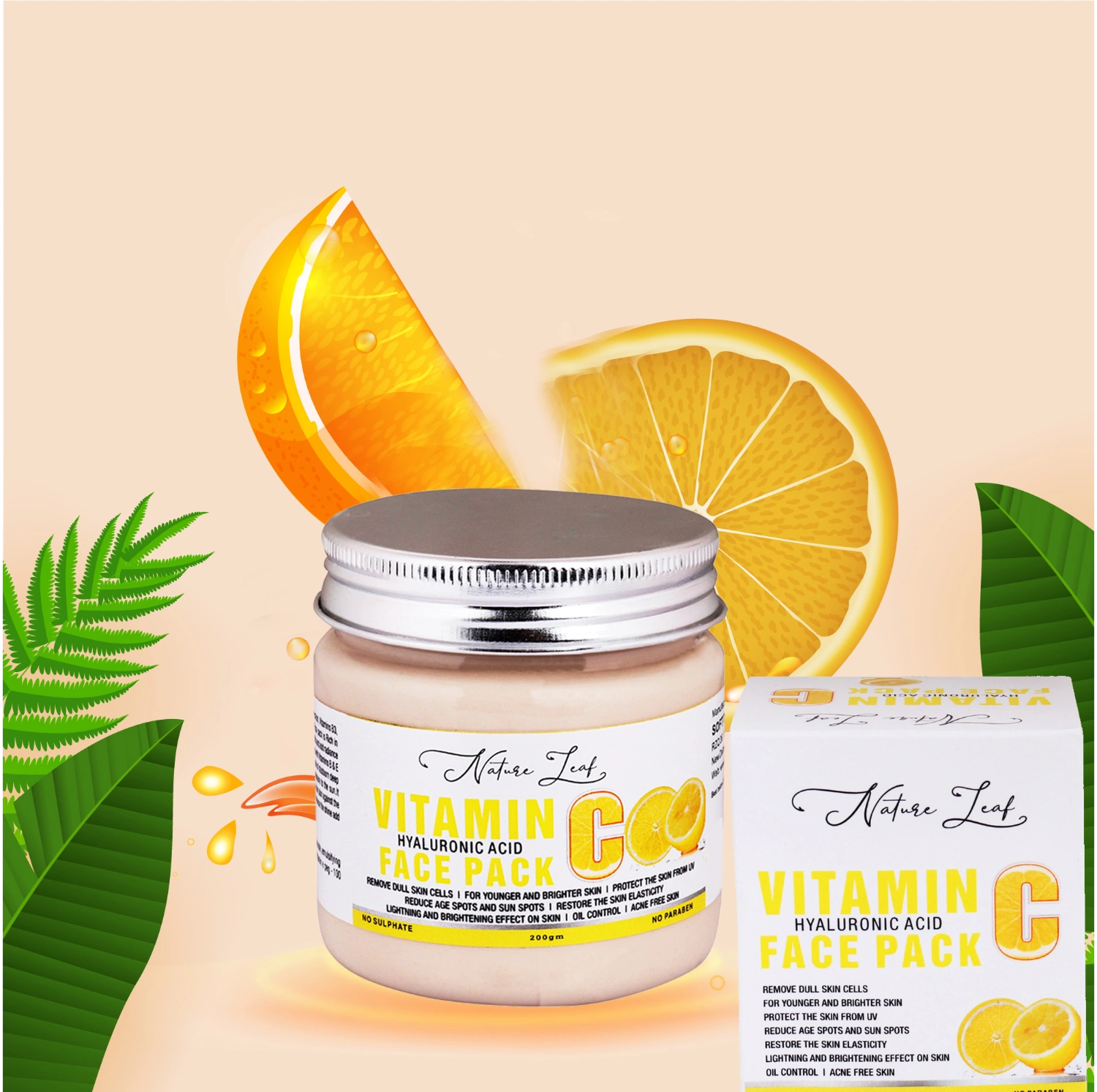 Nature Leaf Skin Brightening Vitamin C Face Pack - Image 6